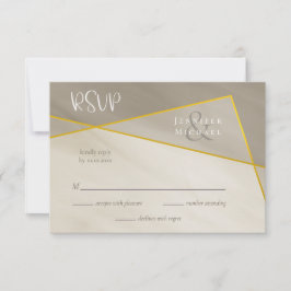 antiga moldura de ouro de cinza rsvp