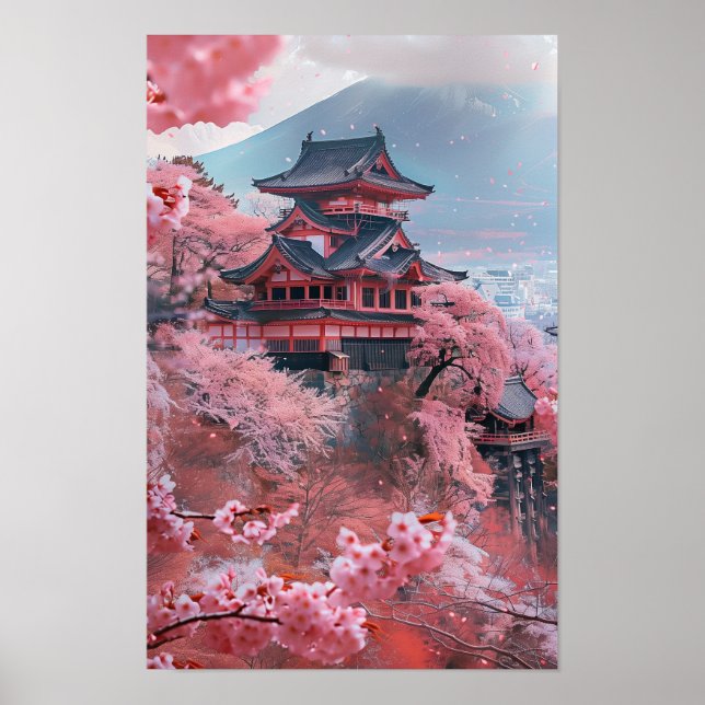 Antiga Poster de Arte Japonesa (Frente)