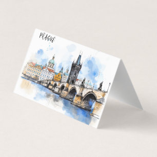 Antiga Praga, Charles Bridge Watercolor