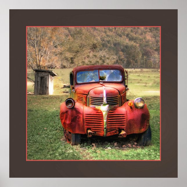 Antigo Caminhão e Poster de Outhouse (Frente)