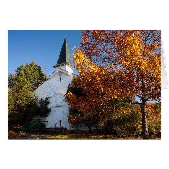 Antigo Cartão de Vazio da Igreja Branca (Frente Horizontal)