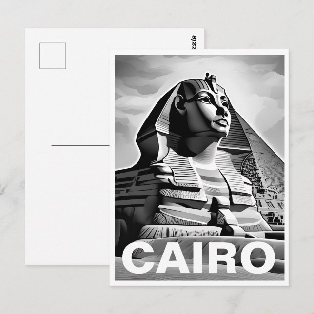 Antigo cartão postal Egito (Frente/Verso)