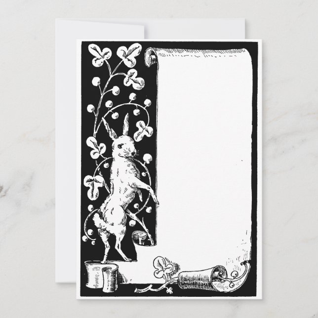 Antigo coelho e rolha em inglês (Frente)