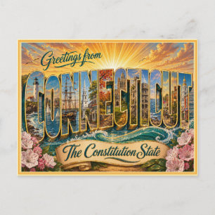 Antigo Cumprimento de Connecticut de Cartão Postal