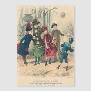 Antigo Jogo de Bola de Crianças Vitorianas de 1880