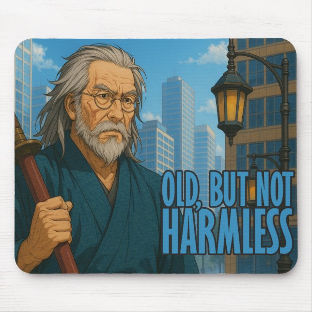 Antigo, mas não Inofensivo Samurai Mousepad (Frente)