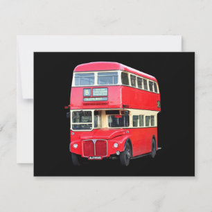Antigo ônibus de Londres vermelho de cerca de 1950