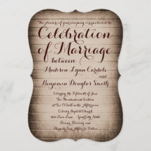 Antigos Convites Para Casamento De Madeira Na Rúst