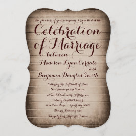 Antigos Convites Para Casamento De Madeira Na Rúst