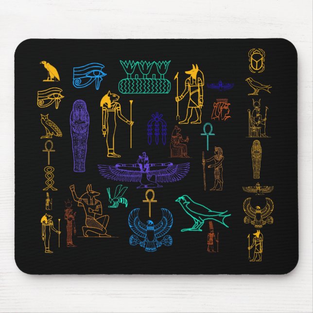 Antigos Hieroglifos Mousepad do Egito (Frente)