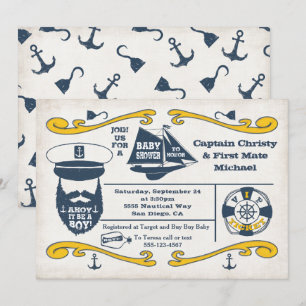 Antigos Velejadores - Convites Náuticos para Bebês