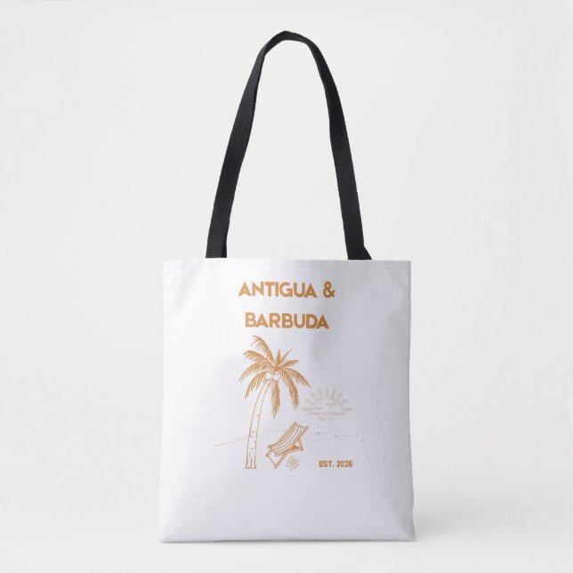Antigua and Barbuda Luxury Shoulder Tote Bag (Frente)