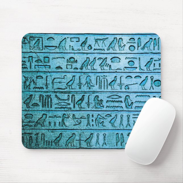 Antiguamente Egípcio Hieroglifos Blue Mouse Pad (Com mouse)