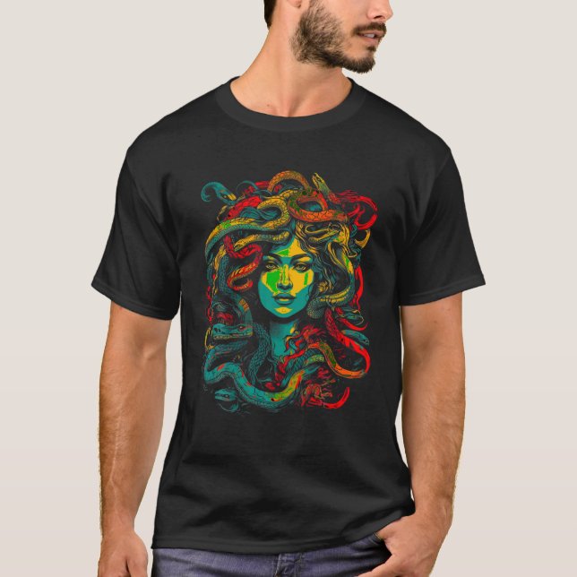 Antiguamente Grego Mídia Medusa Camisa (Frente)