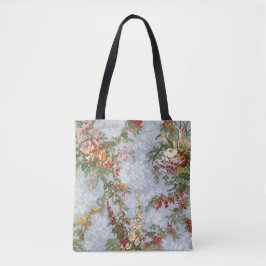 Antiguidade Azul Vintage Tote Bag Floral