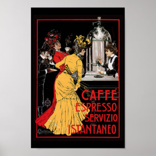 Antiguidade Espresso Expresso Café Poster italiano
