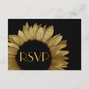 Antiguidade Pale Dourada RSVP Casamento Pequeno