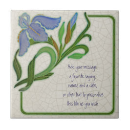 Antiquado Azulejo Nouveau Iris Repro para Personal