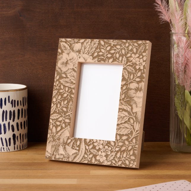 Antiquado Toile de Jouy 1800s Floral Branches (Left)