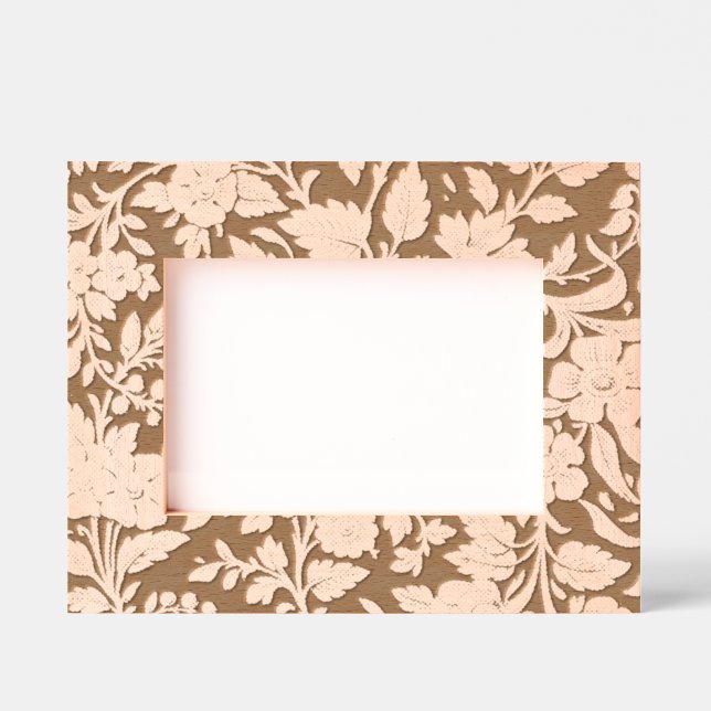 Antique Gold Floral Indian Lac-work Black Pattern (Front)