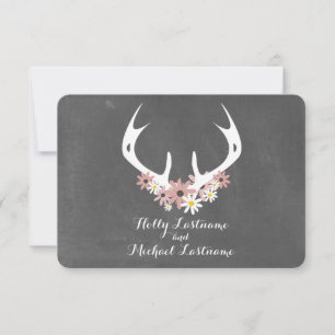 Antlers florais + O quadro inspirou RSVP Wedding