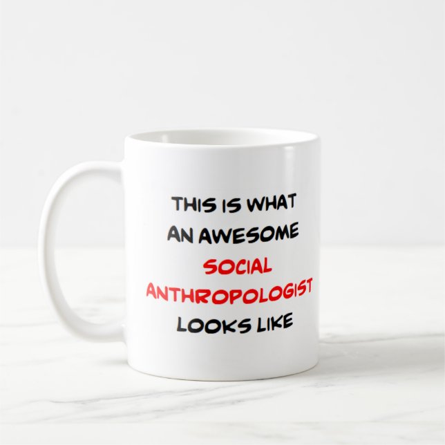 antropólogo social, caneca de café incrível (Esquerda)
