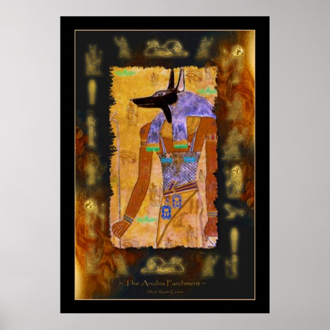 ANUBIS Egípcio God Art Poster (Frente)