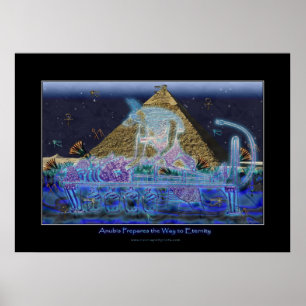 "Anubis prepara a maneira poster da arte à