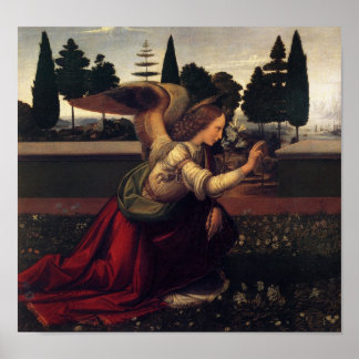Anunciação Leonardo Da Vinci Anjo impressão