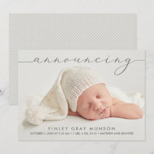 Anunciando Anúncios de Nascimento em Foto do Beb