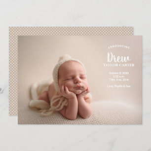 Anunciando Nosso Anúncio De Nascimento Da Foto Do