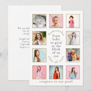 Anúncio 10 Fotos Bebê para Formando Nome Graduação Ano