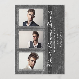 Anúncio 2016 da graduação do cinza do Grunge