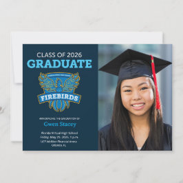 Anúncio 2026 FVHS Graduation Announcement w/ Photo (Dark)