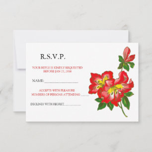 Anúncio 2 da RSVP de Flor de Casamento da Orquídea