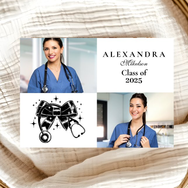 Anúncio 2 Fotos Arco negro Formando escolar de enfermagem (Criador carregado)