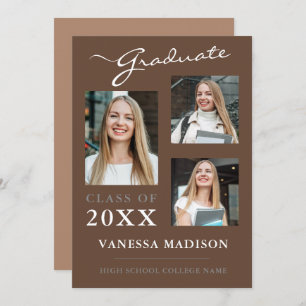 Anúncio 3 Foto: Modern Script Earth Graduation