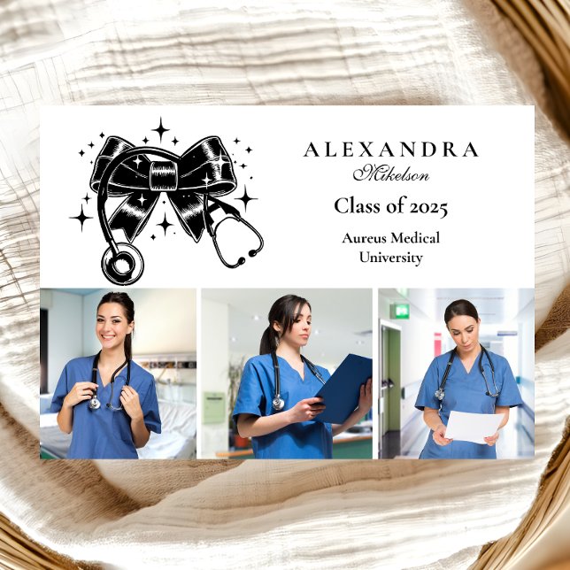 Anúncio 3 Fotos Arco negro Formando escolar de enfermagem (Criador carregado)