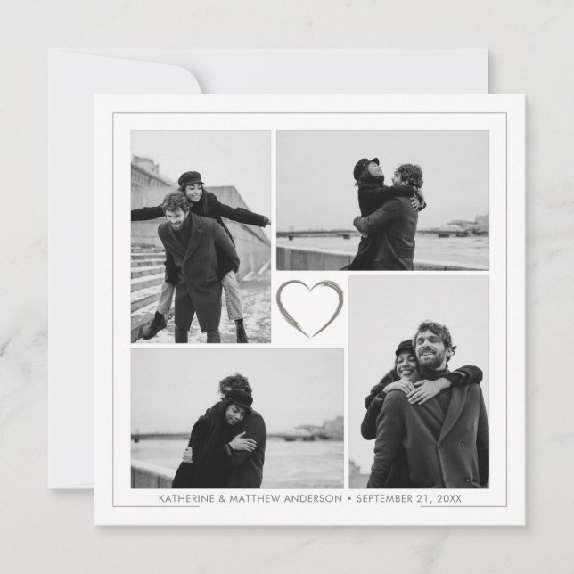 Anúncio 4 Colagem de Fotos Aniversário de Casamento Nome & (Frente)