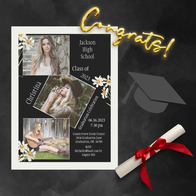 Anúncio 4 Colagem de Fotos Personalizada Graduação de Dais (Criador carregado)