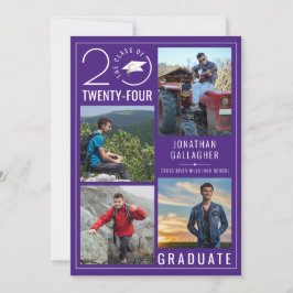 Anúncio 4 Fotos do Graduação Roxo Moderno