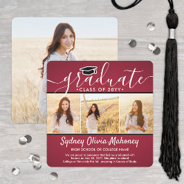 Anúncio 4 Graduação de Fotos Colagem Vermelha Moderna Pret