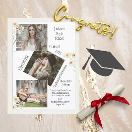 Anúncio 4 Graduação Personalizada de Colagem de Fotos em B
