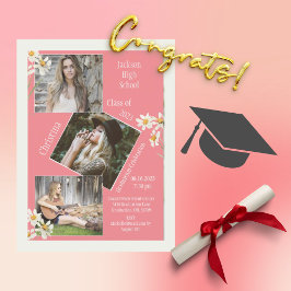 Anúncio 4 Graduação Pink Personalizada Colagem de Fotos
