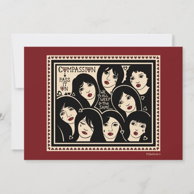 Anúncio A Compaixão Passa-O Na Placa Plana 7"x5" (Frente)