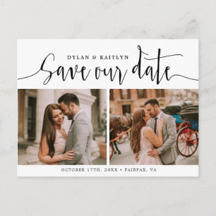 Anúncio À mão    Cartão postal de salvar nossa data de cas