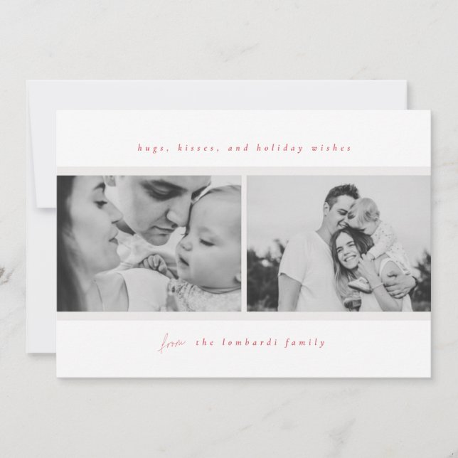 Anúncio Abraços, Beijos, Feriado Deseja Vermelho (Frente)