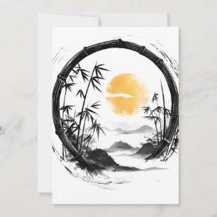 Anúncio Abstrato Moon Zen Bamboo Flow