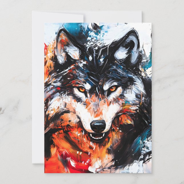 Anúncio Abstrato Wild Spirit Wolf (Frente)