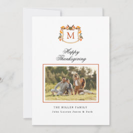 Anúncio Ação de Graças do Watercolor Crest